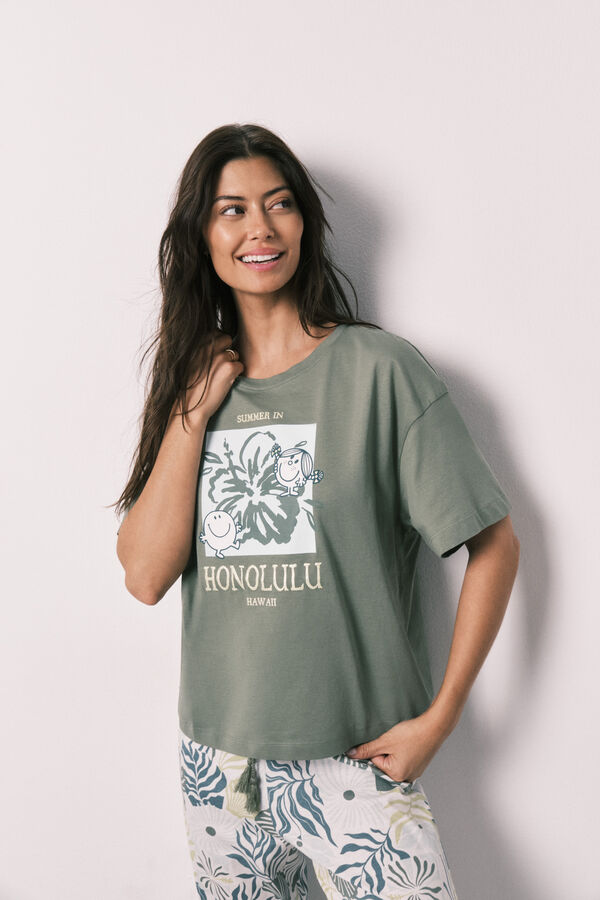 Women'secret Little Miss&trade; short sleeve long pyjamas printed