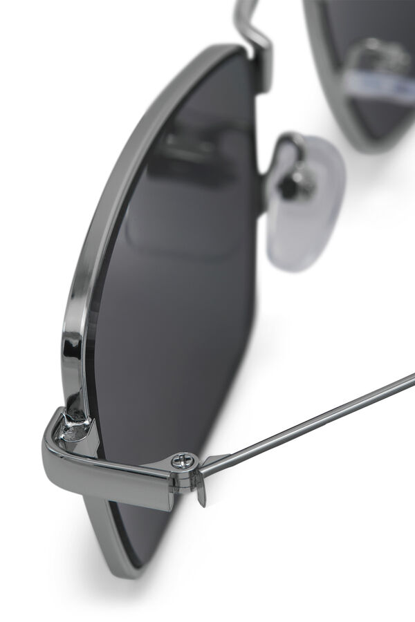 Jack & Jones Silver metal frame sunglasses grey