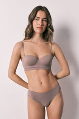 Women'secret Brown seamless Brazilian panty nude
