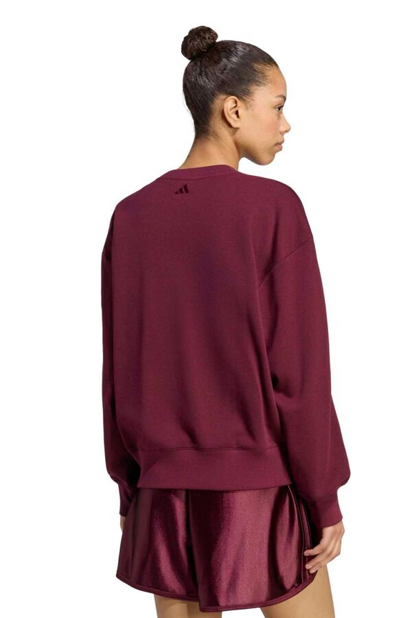 Adidas Seasonal Essentials Satin V-Neck Sweatshirt red