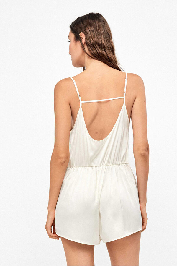 Gisela Mono corto sat&eacute;n novia beige