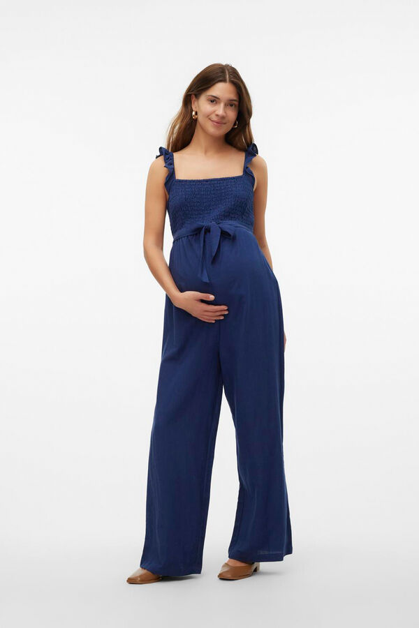 Womensecret Strappy 7/8 maternity jumpsuit blue