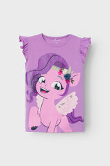 Womensecret Girls' sleeveless unicorn T-shirt Ljubičasta/Lila