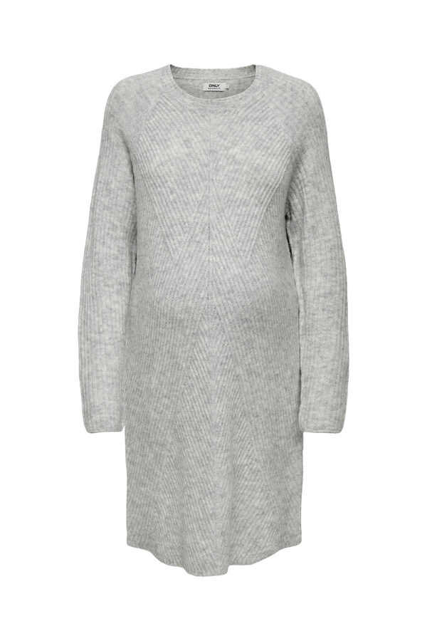 Womensecret Short jersey-knit maternity dress gris