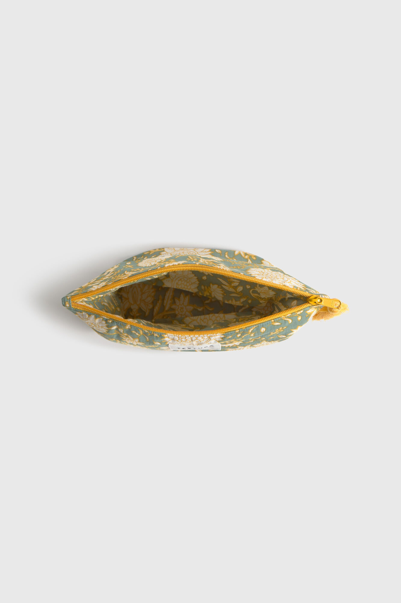 Textura Gebl&uuml;mte Baumwoll-Kosmetiktasche