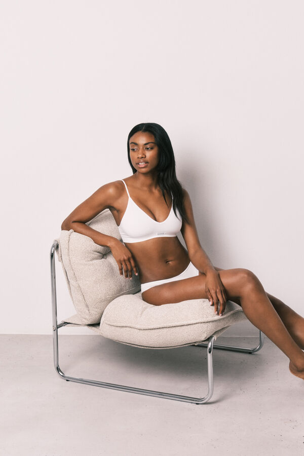 Women'secret White seamless triangle top bra AIRY white