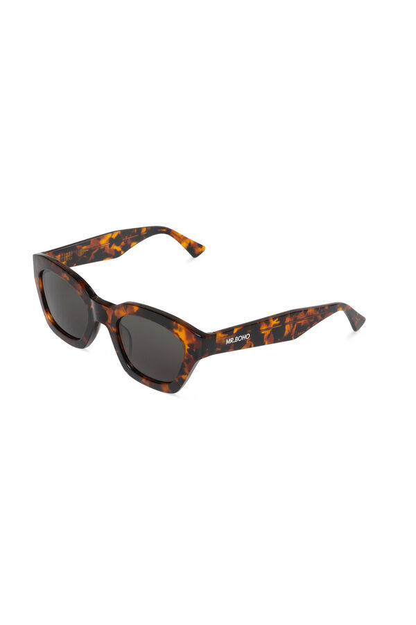 Mr. Boho Braune Gepard-Schildpatt-Sonnenbrille Nude