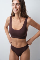 Women'secret Brown microfibre foam top bra nude