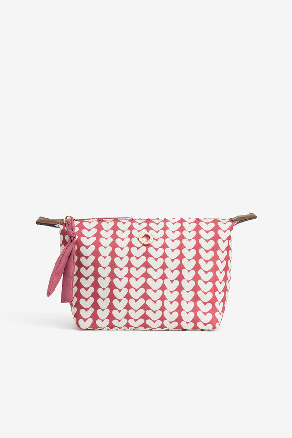 Vilanova Neceser Estampado de Corazones rojo