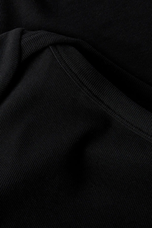 Lmtd Camiseta manga corta canal&eacute; el&aacute;stico negro