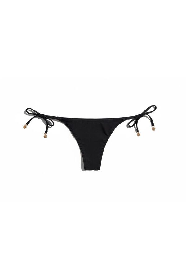 Women'secret Culotte de bikini br&eacute;silienne &agrave; liens noire noir
