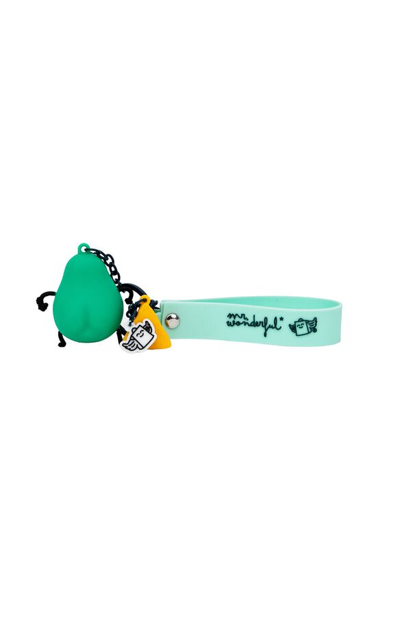 Mr. Wonderful Avocado charm key ring printed