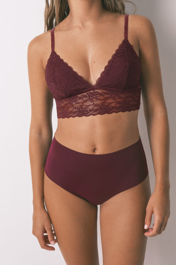 Women'secret Klasična bordo mikrofiber gaće Bordo