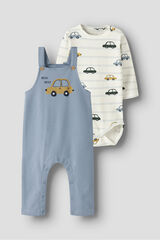 Name it Set de peto y body de bebe azul