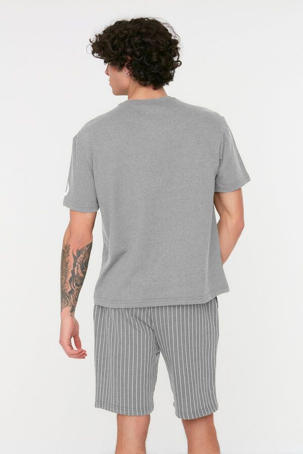 Trendyol Striped short pyjamas grey