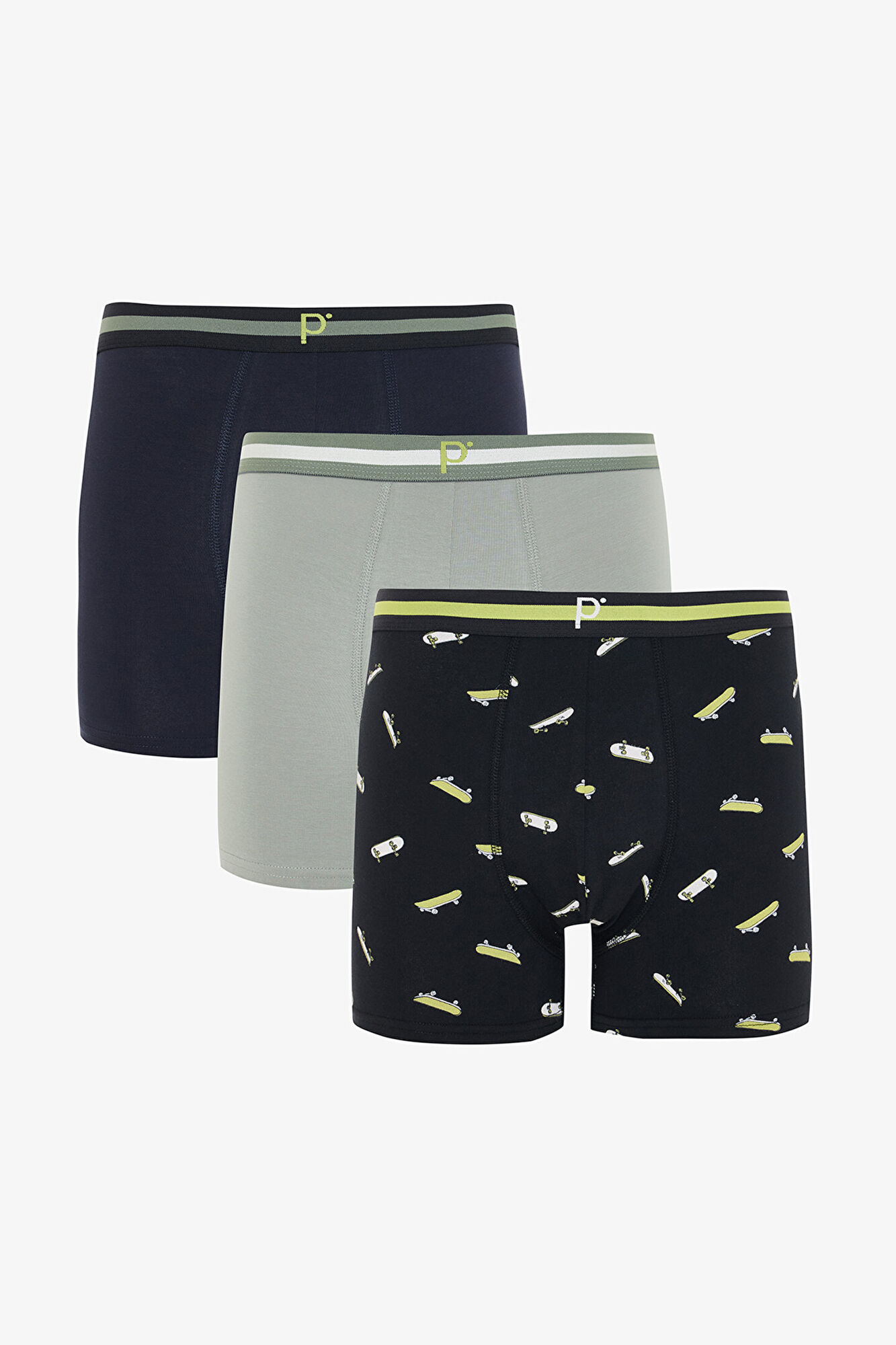 Penti Pack de 3 boxers org&aacute;nicos con estampado geom&eacute;trico para hombre