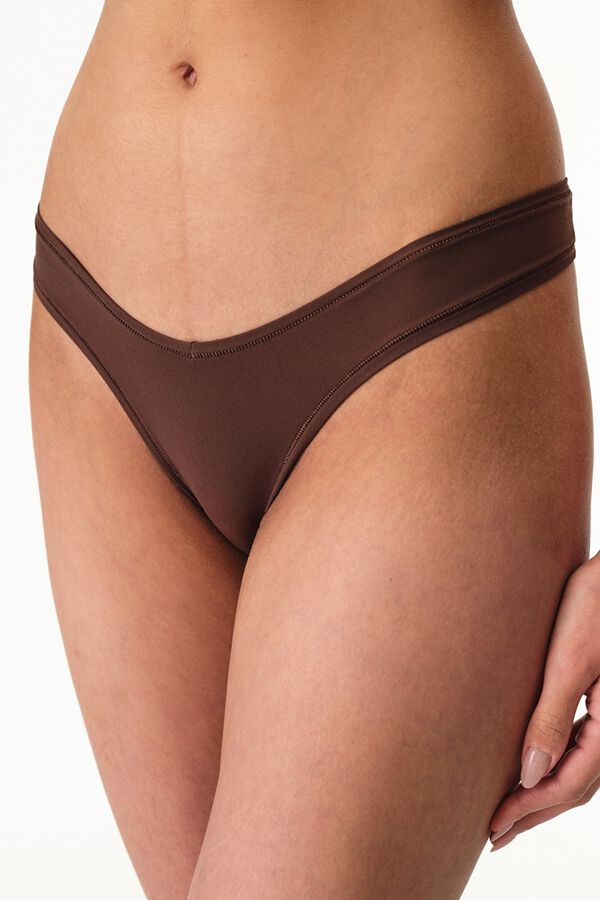 Penti Brown Micro Highleg Brazilian nude