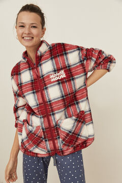 Womensecret Short red checked robe printed