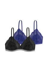 Womensecret Pack of two bralettes with light padding  noir
