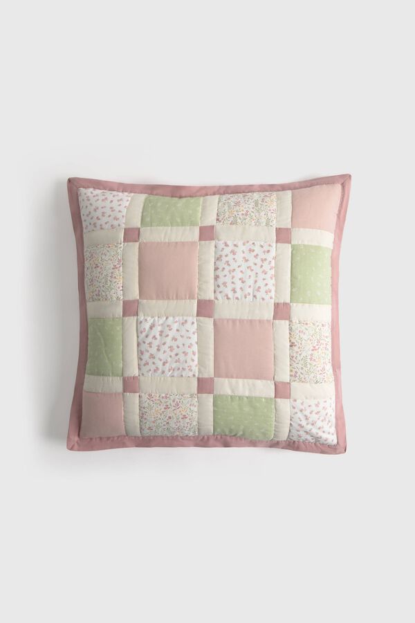 Textura Patchwork-Kissenbezug mit Print