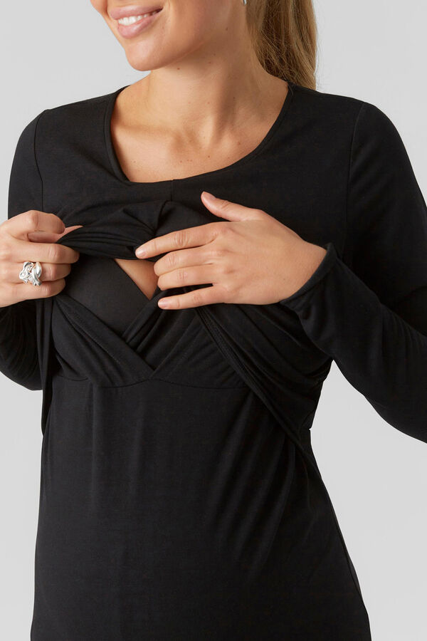 Womensecret Dual function jersey-knit maternity midi dress noir