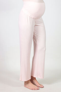 Womensecret Polo and comfortable wide maternity trouser set pink