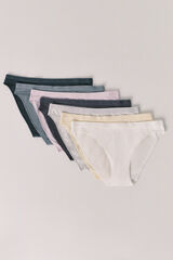 Women'secret Pack 7 classic cotton soft logo panties white