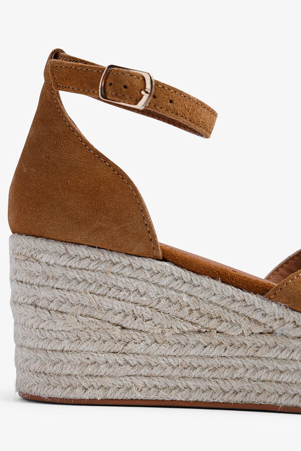 Popa Niskie koturny Cantalar z zamszu brązowy