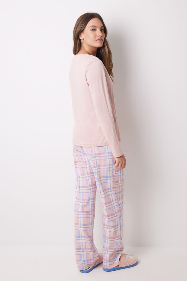 Womensecret Pijama longo Snoopy rosa 100% algodão rosa