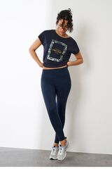 Only Play High-waisted and side pocket leggings blue