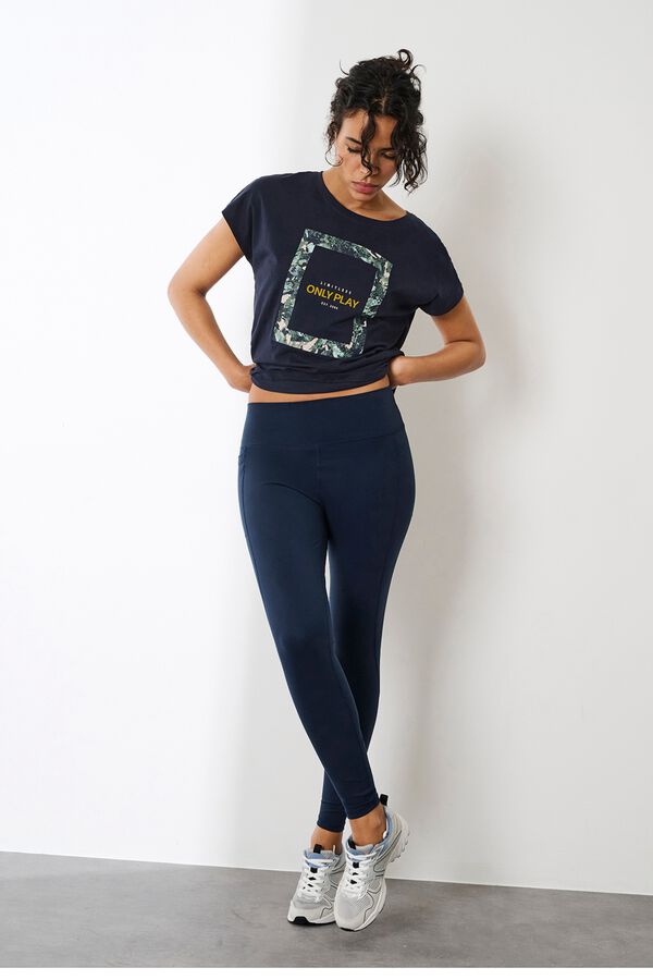 Only Play High-waisted and side pocket leggings blue