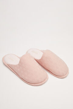 Womensecret Pink textured slippers pink