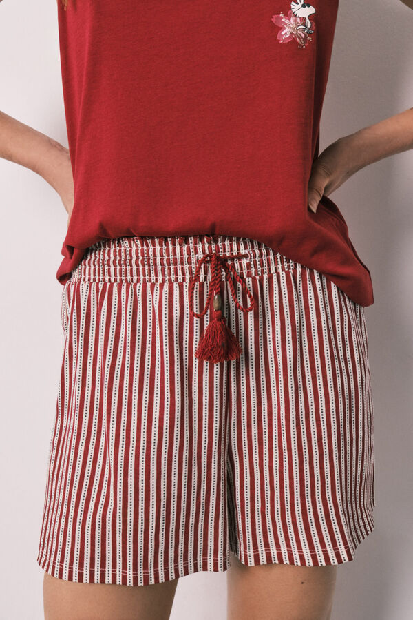 Women'secret Snoopy cotton short pyjamas with straps red