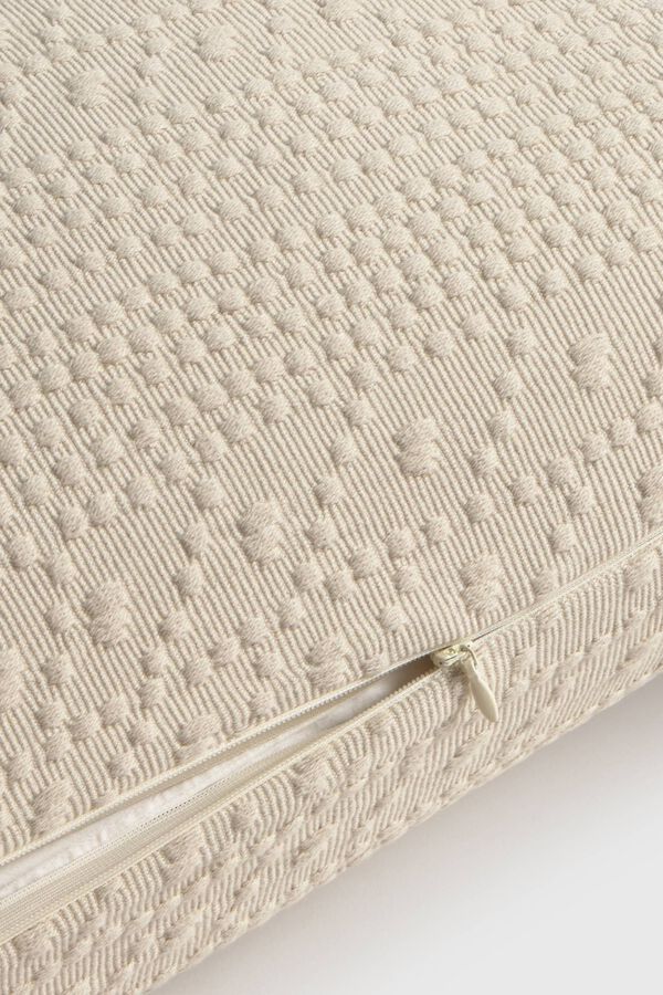 Textura Capa de almofada jacquard cru