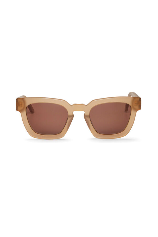 Mr. Boho Matt-sandfarbene Sonnenbrille Logan Braun