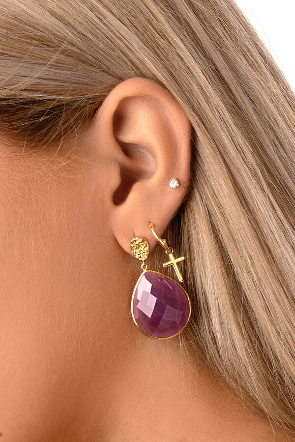 Womensecret Gold Mini Spark Earrings printed