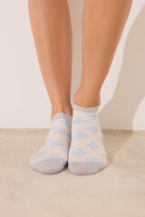 Women'secret Pack of 3 short socks with Mediterranean print printed