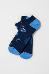 Besocks Calcetines tobilleros Barrio S&eacute;samo algod&oacute;n org&aacute;nico azul