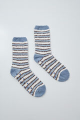 Women'secret Chaussettes longues &agrave; rayures bleues bleu