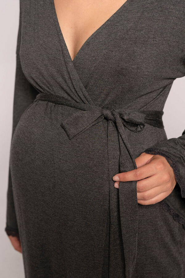 Womensecret Maternity robe with matching lace szürke