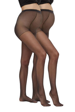 Womensecret Pack of two high-waist maternity tights preto