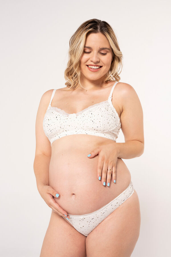 Womensecret Marble print maternity bra Bijela