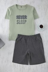 Trendyol Pijama algod&oacute;n verde