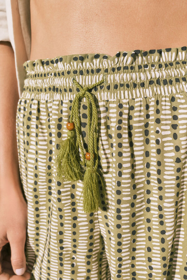 Women'secret Printed short trousers green