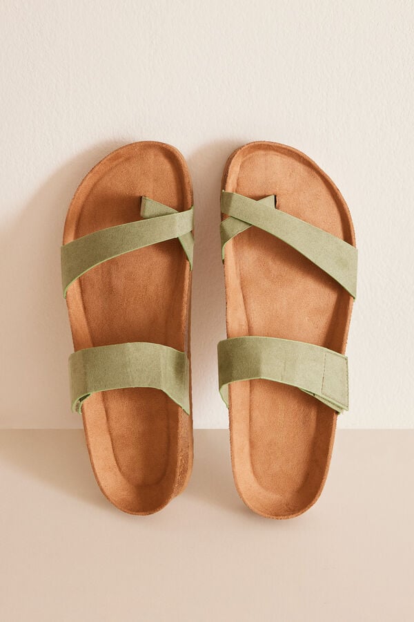 Womensecret Green Bio sandals beige
