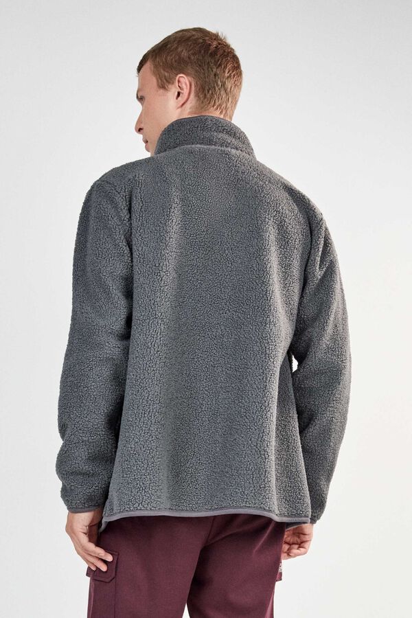 Gisela Men's faux shearling jacket grey