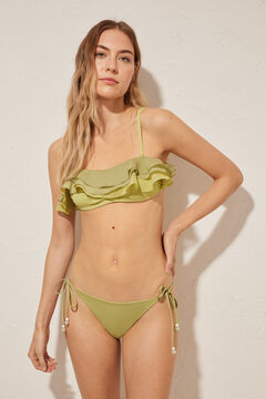 Womensecret Grüne, wendbare klassische Bikinihose Grün