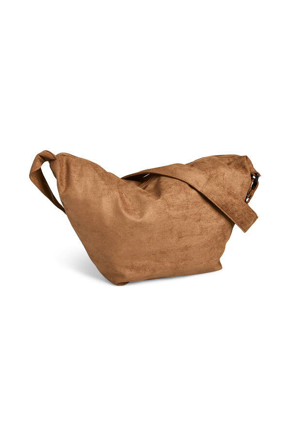 Pieces Tasche aus Wildleder Nude