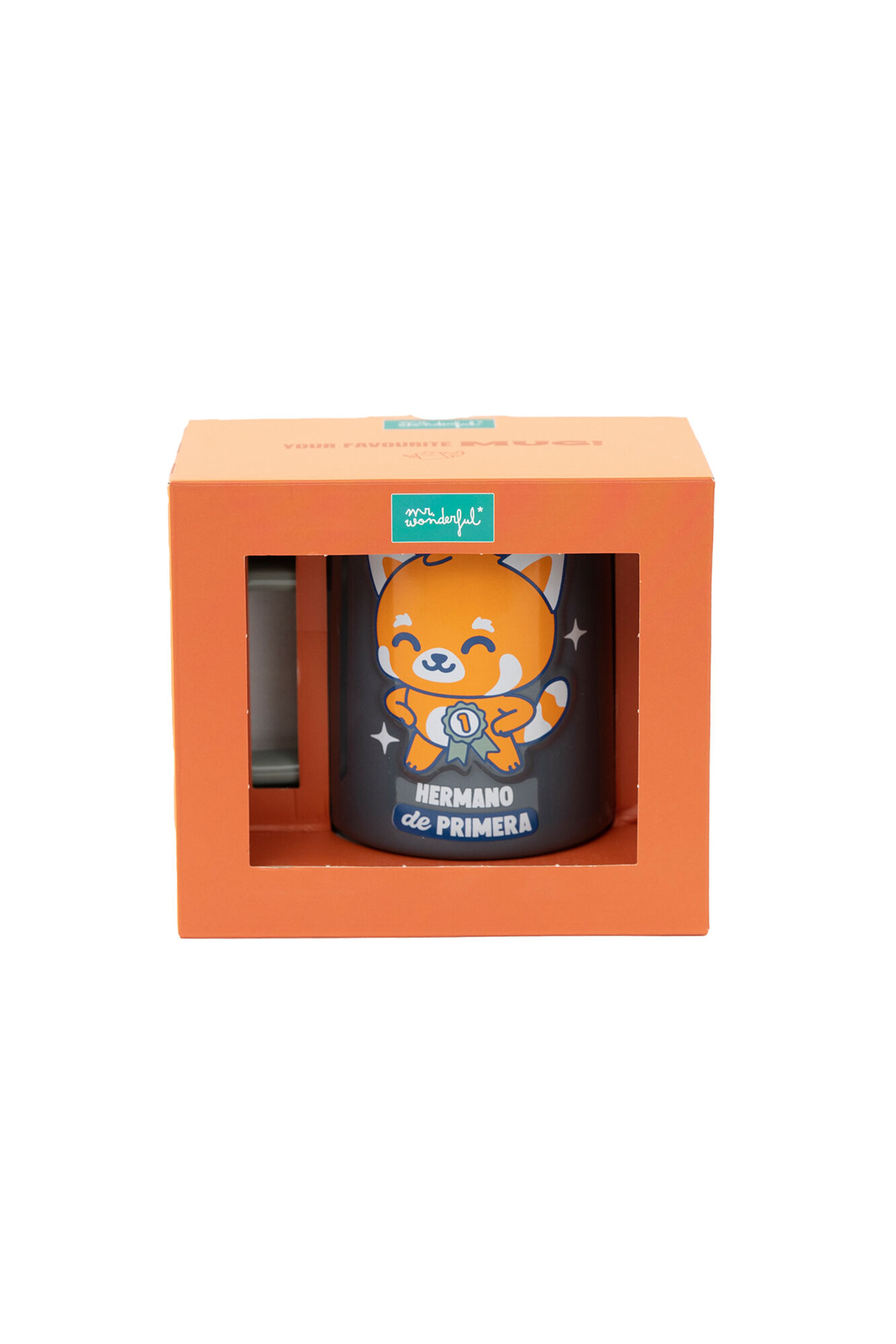 Mr. Wonderful Taza 3D panda rojo - Hermano de primera