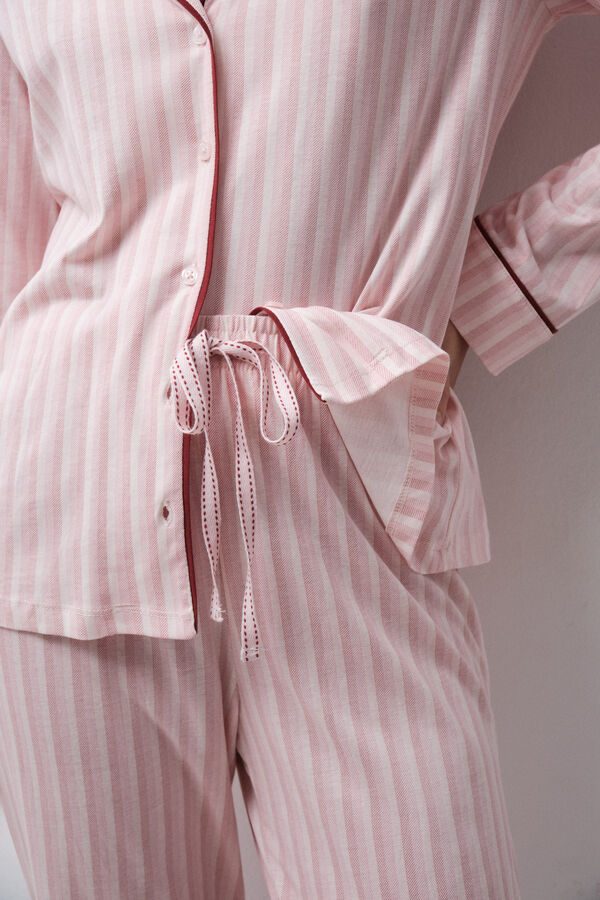 Women'secret Striped cotton classic pyjamas Peanuts pink